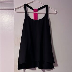 Fabletics Black and Pink Tank Top